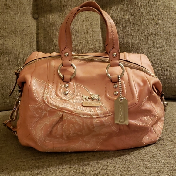 Coach Authentic Pink/Peach Aubrey Madison Purse - Picture 2 of 10